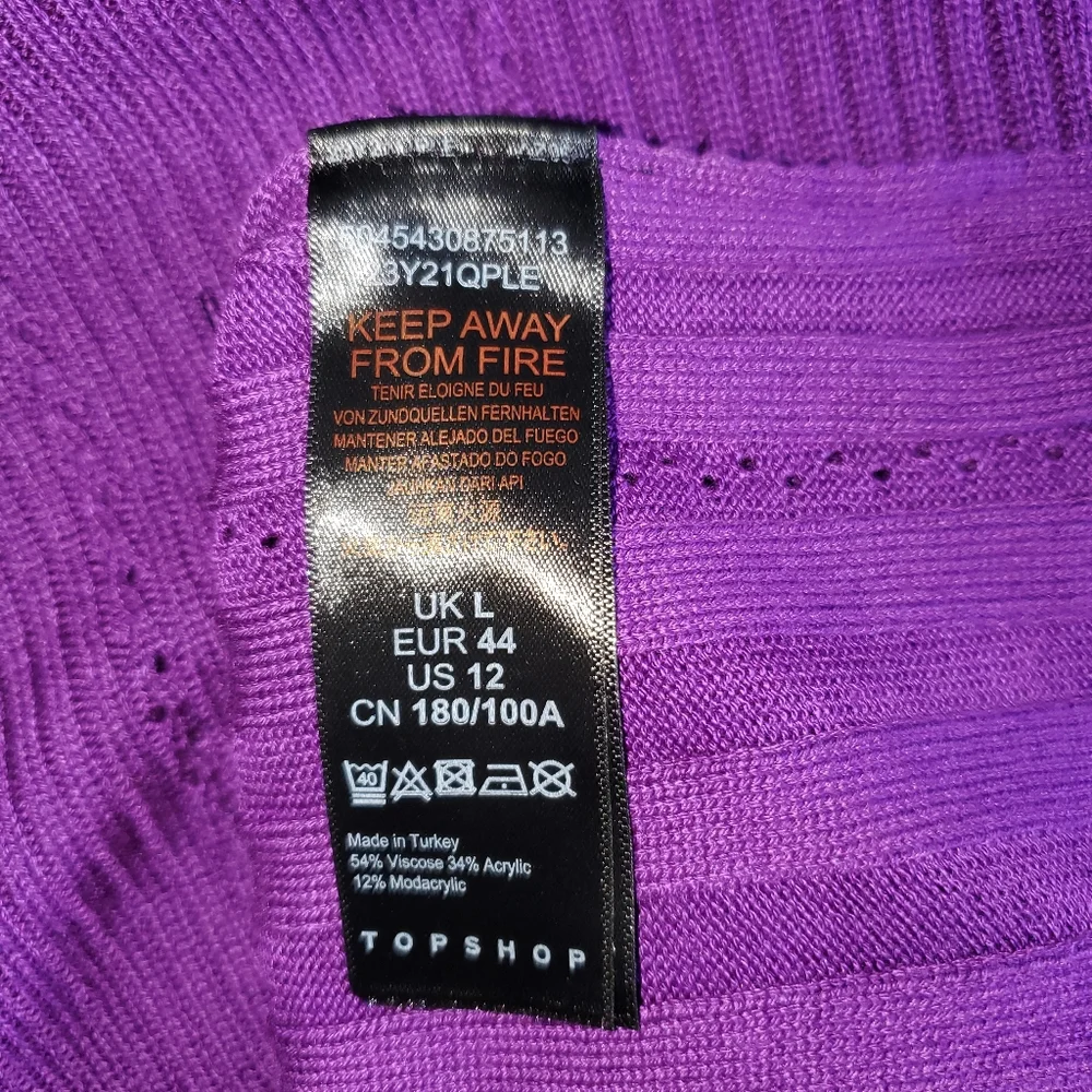 Topshop Purple Light knit long sleeve sweater - Picture 4 of 4
